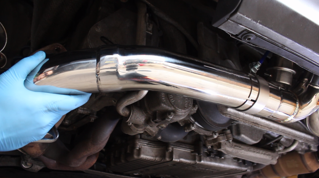Connect the remaining ECG Performance muffler to the center muffler section.