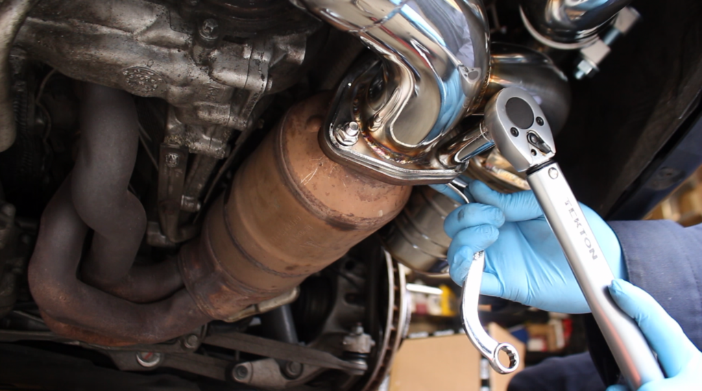 Secure ECG Performance mufflers in place.